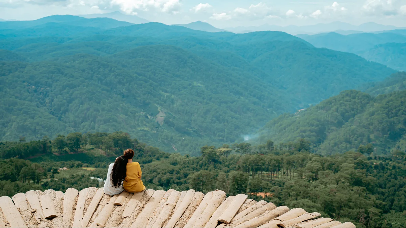 About us - Independent Financial Advisers in Peterborough and Cambridge - photo of a couple looking at our the mountains