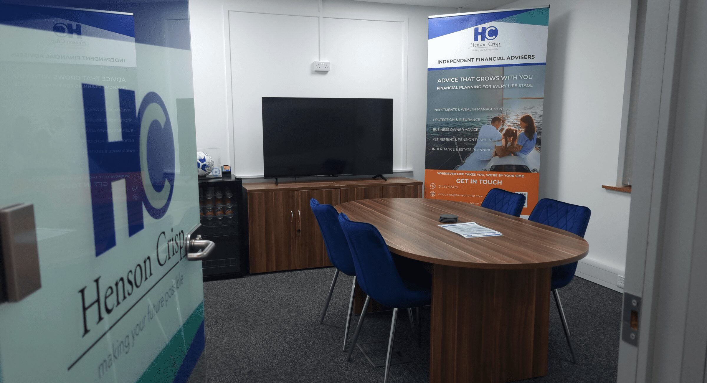 One of our meeting rooms where your first meeting with a financial adviser will take place