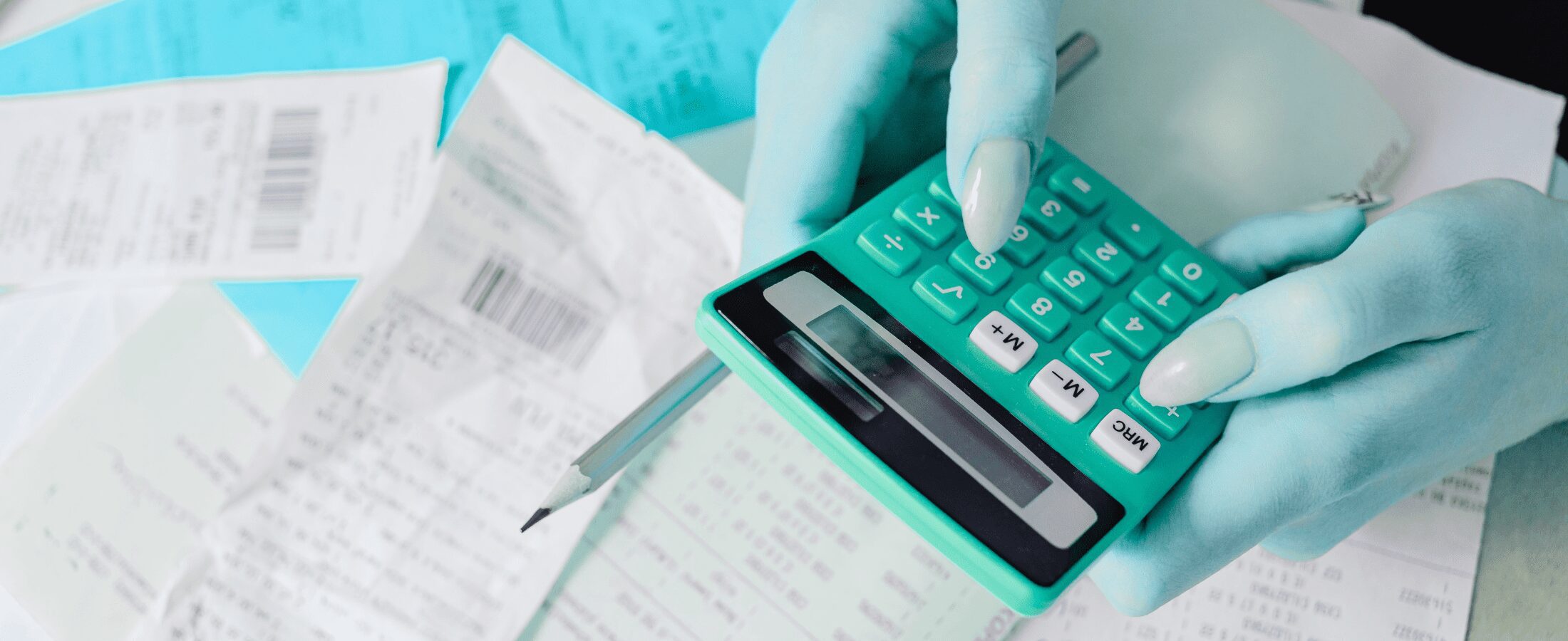 A woman using a calculating marginal tax rates